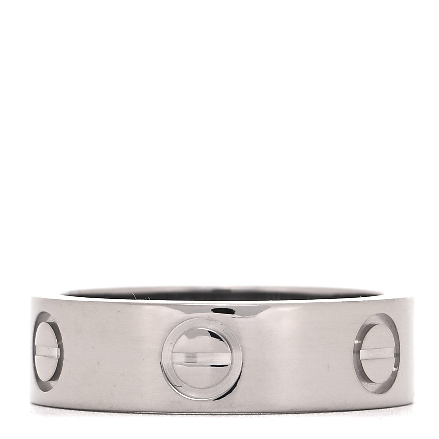 Cartier 18K White Gold 5.5mm LOVE Ring 51 5.75 3 of 4