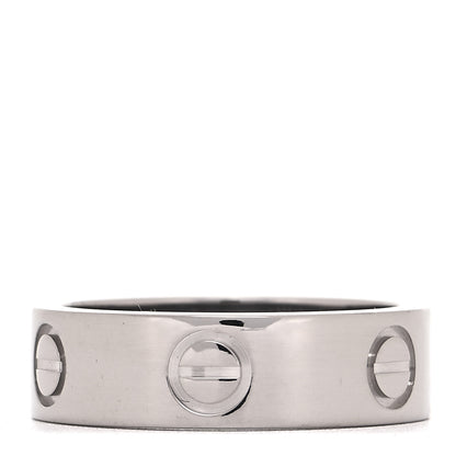 Cartier 18K White Gold 5.5mm LOVE Ring 51 5.75 3 of 4