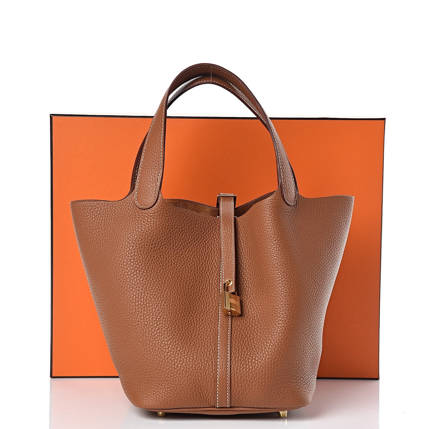 Taurillon Clemence Picotin Lock 22 MM Gold