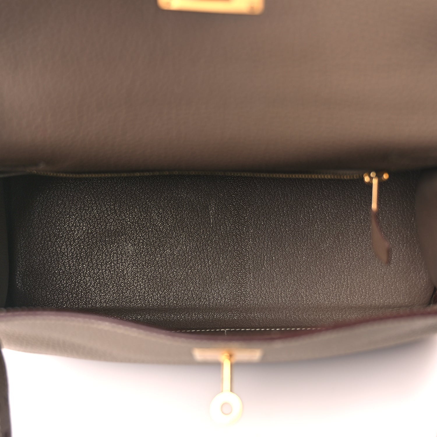 Hermes Taurillon Clemence Kelly Retourne 28 Etoupe 4 of 9