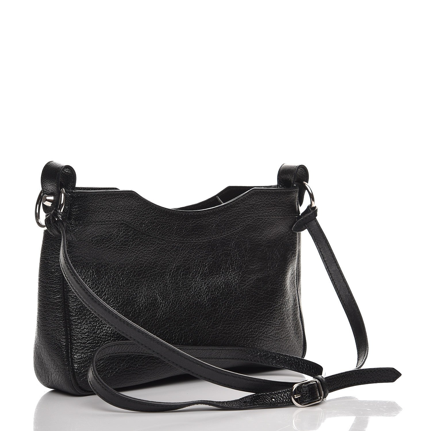 Balenciaga Chevre Silver Metallic Edge Hardware Hip Black 3 of 7