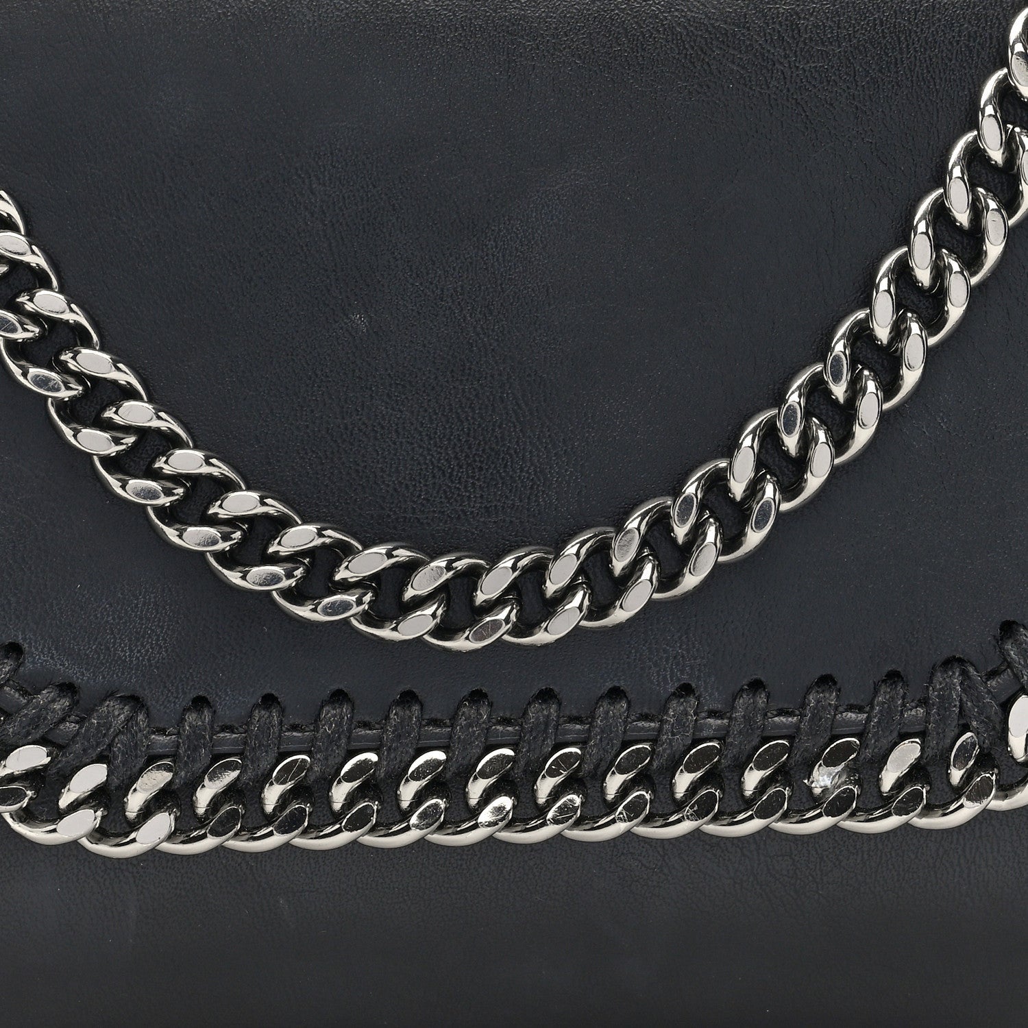 Stella McCartney Eco Alter Nappa Falabella Clutch with Chain Bag Black 7 of 7