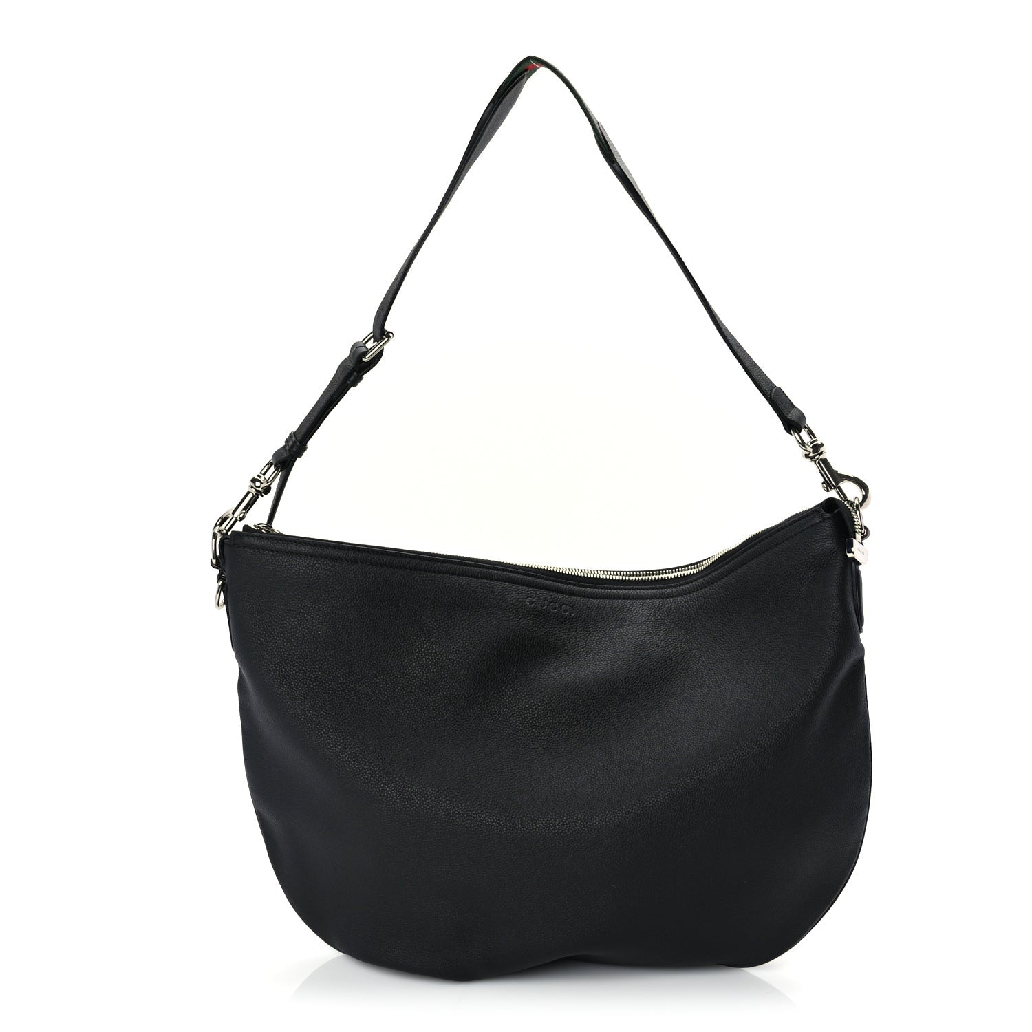 Gucci Grained Calfskin Large B Shoulder Bag Black 1 of 8