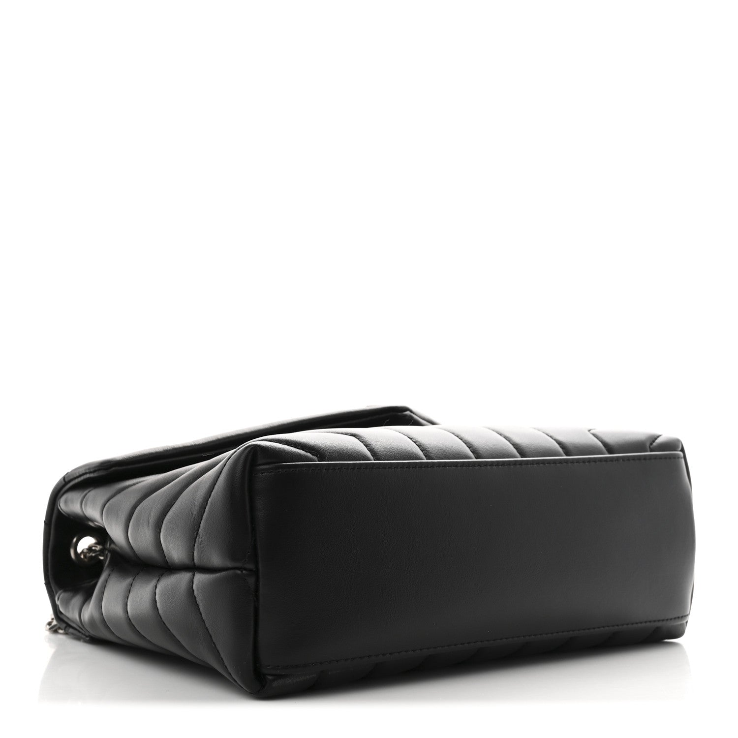 Saint Laurent Calfskin Y Quilted Monogram Small Loulou Chain Satchel Black 4 of 11