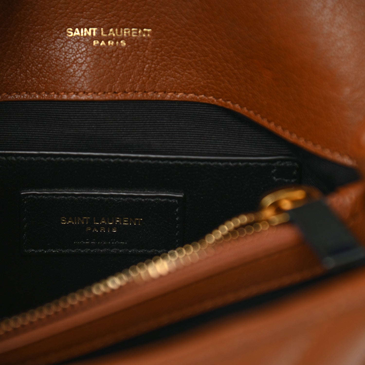 Saint Laurent Sheepskin Matelasse Chevron Monogram Medium College Bag Brick 6 of 11