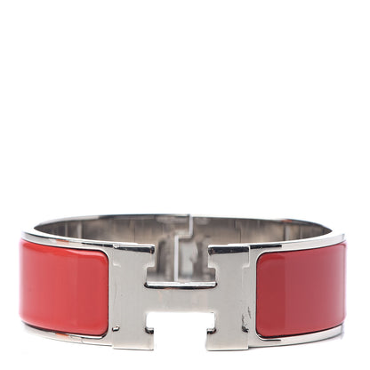 Hermes Enamel Wide Clic Clac H Bracelet GM Red 1 of 5