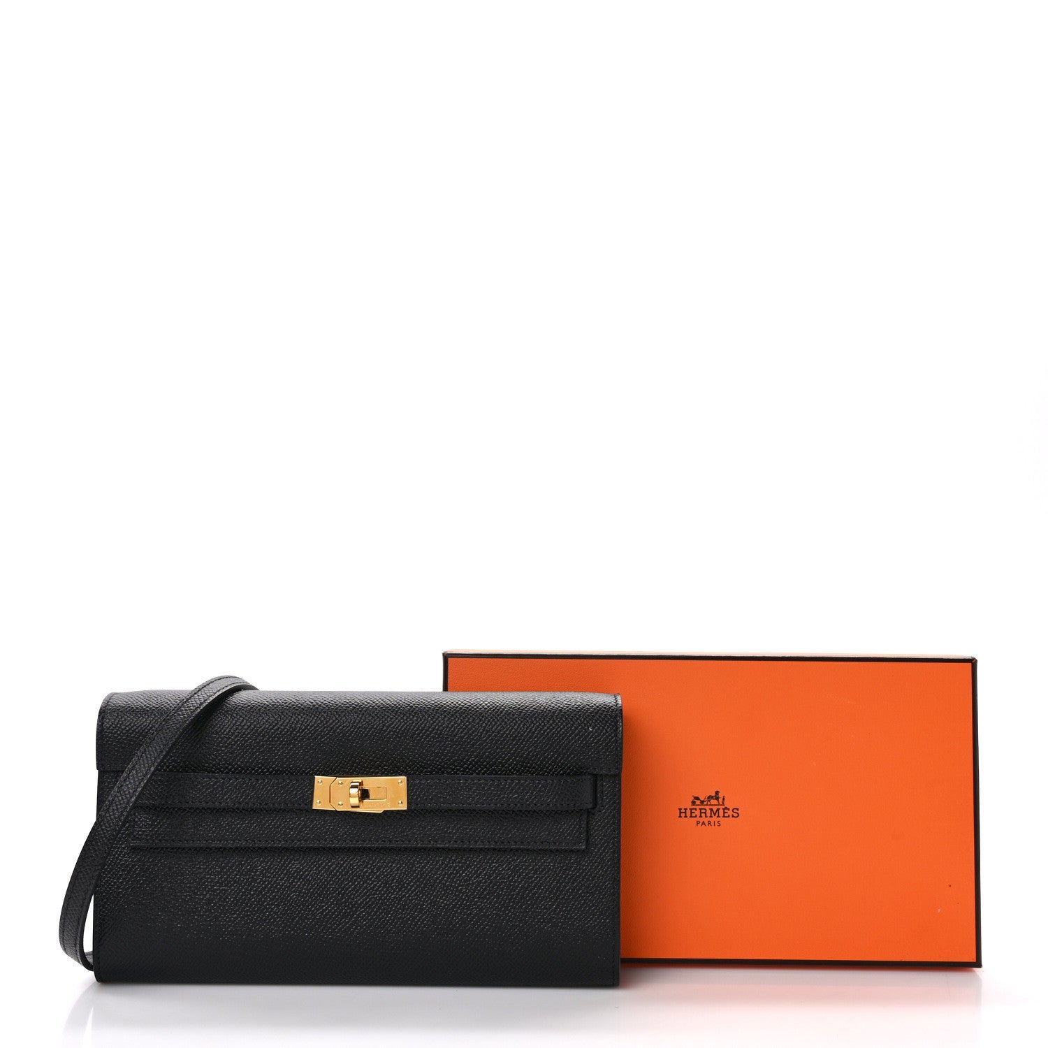 Hermes Epsom Kelly Wallet To Go Black 11 of 11