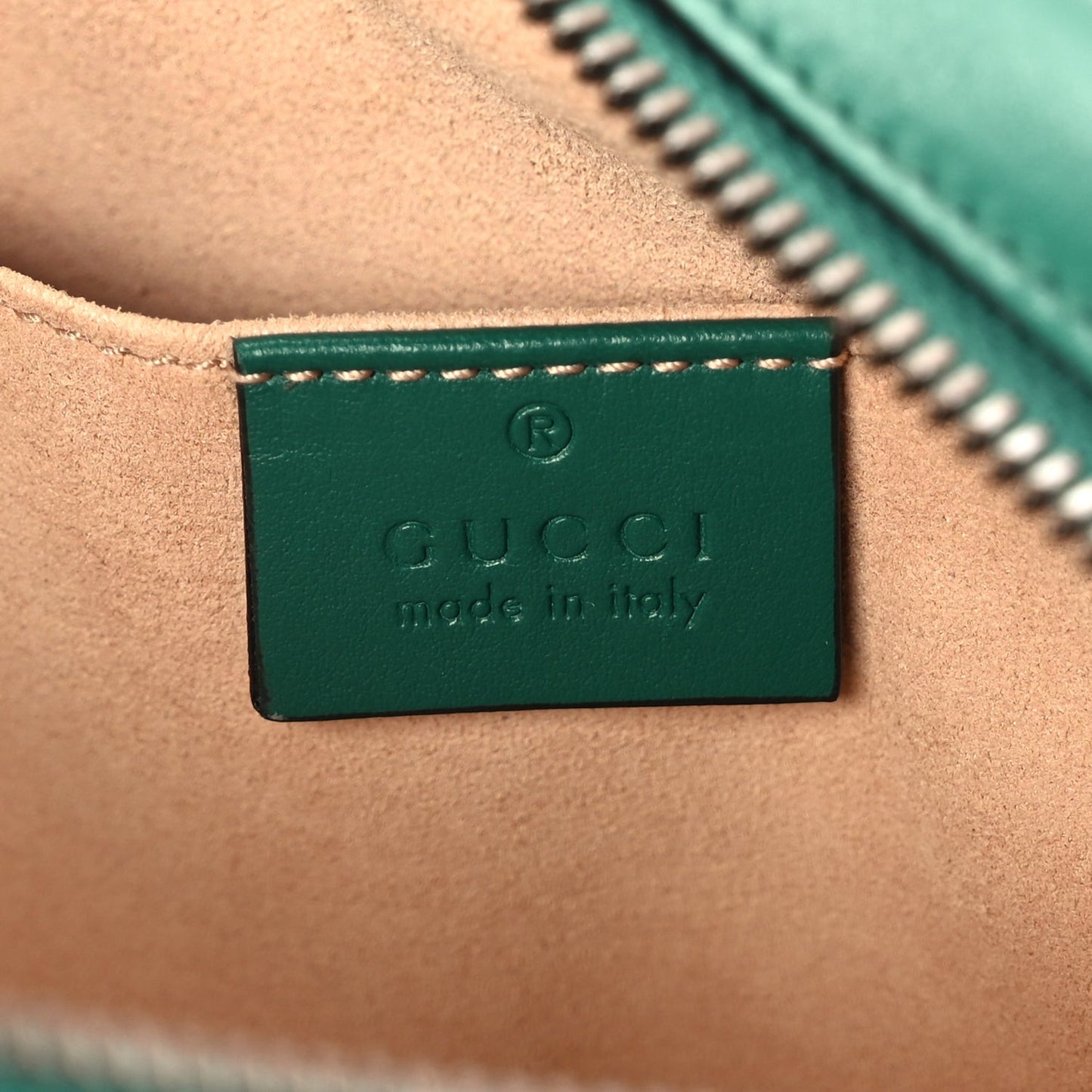 Calfskin Matelasse Small GG Marmont Chain Shoulder Bag  Emerald Green