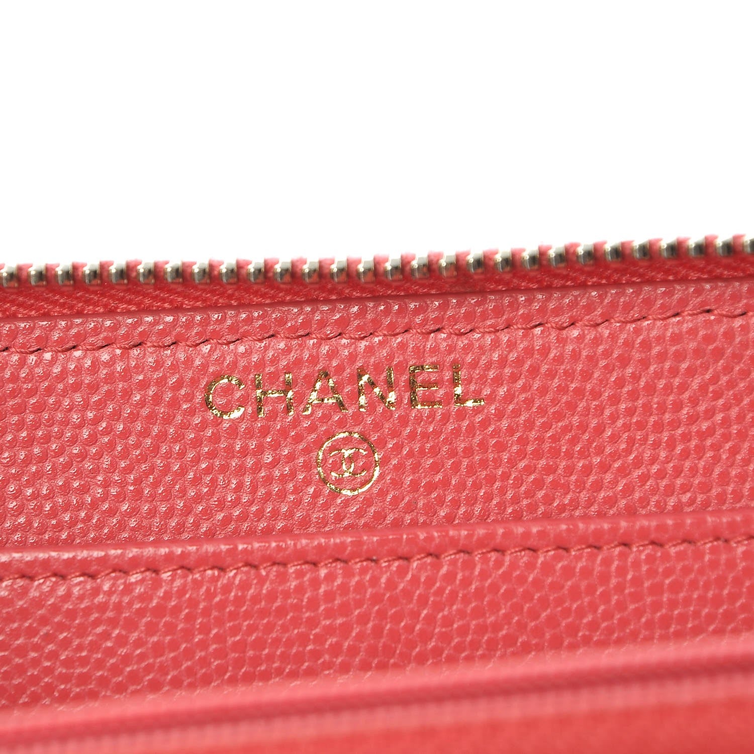 Chanel Caviar Quilted Large Gusset Zip Around Wallet Pink 6 of 12