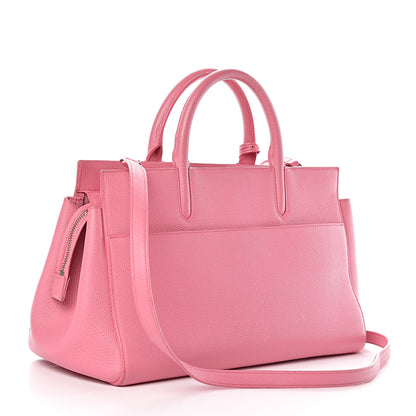 Saint Laurent Grained Calfskin Small Cabas Rive Gauche Rose Clair 3 of 11