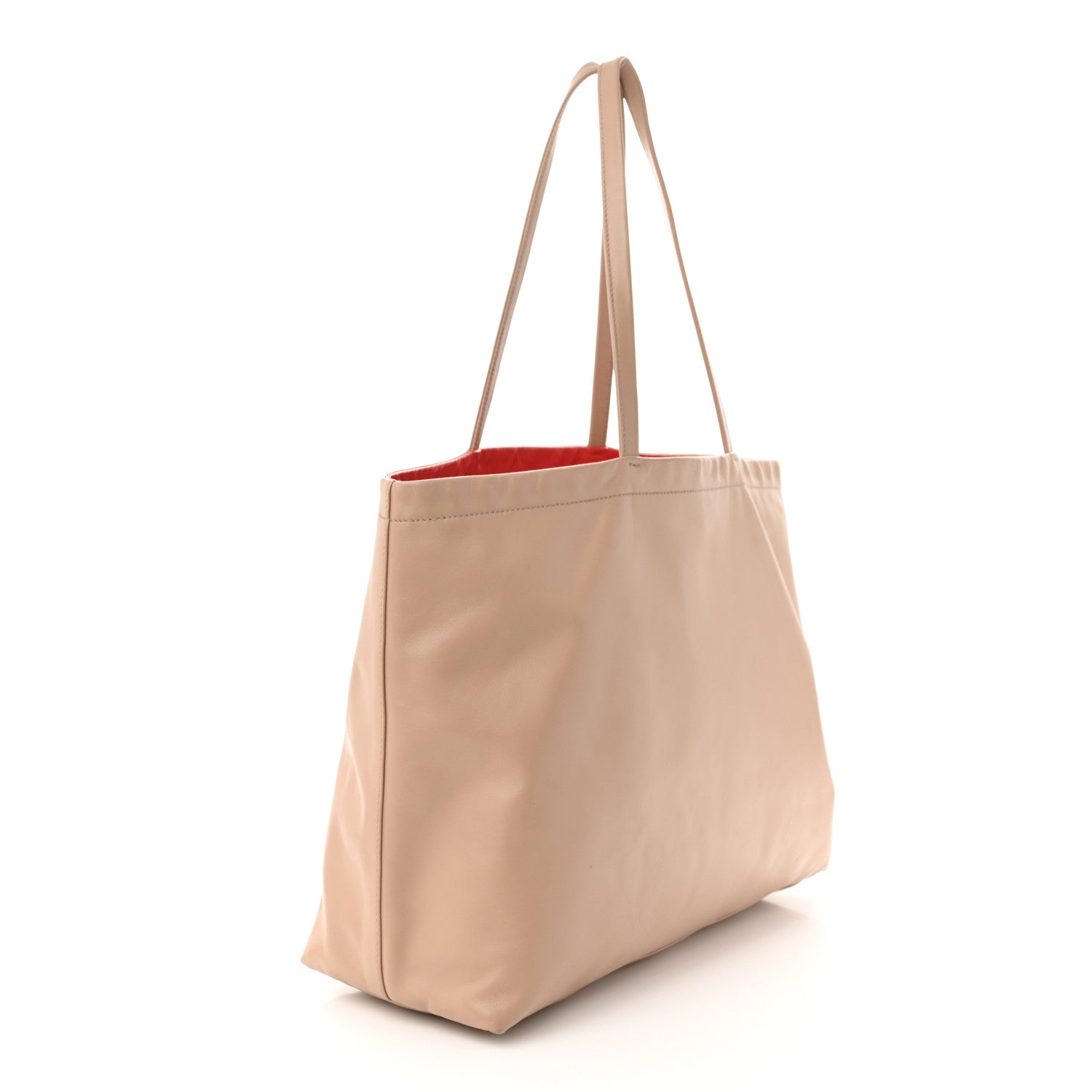 Prada Soft Calfskin Shopping Tote Cammeo Lacca 3 of 14
