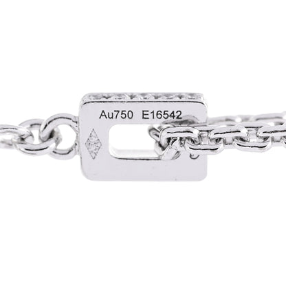 Louis Vuitton 18K White Gold Diamond LV Medium Pendant Necklace 6 of 7