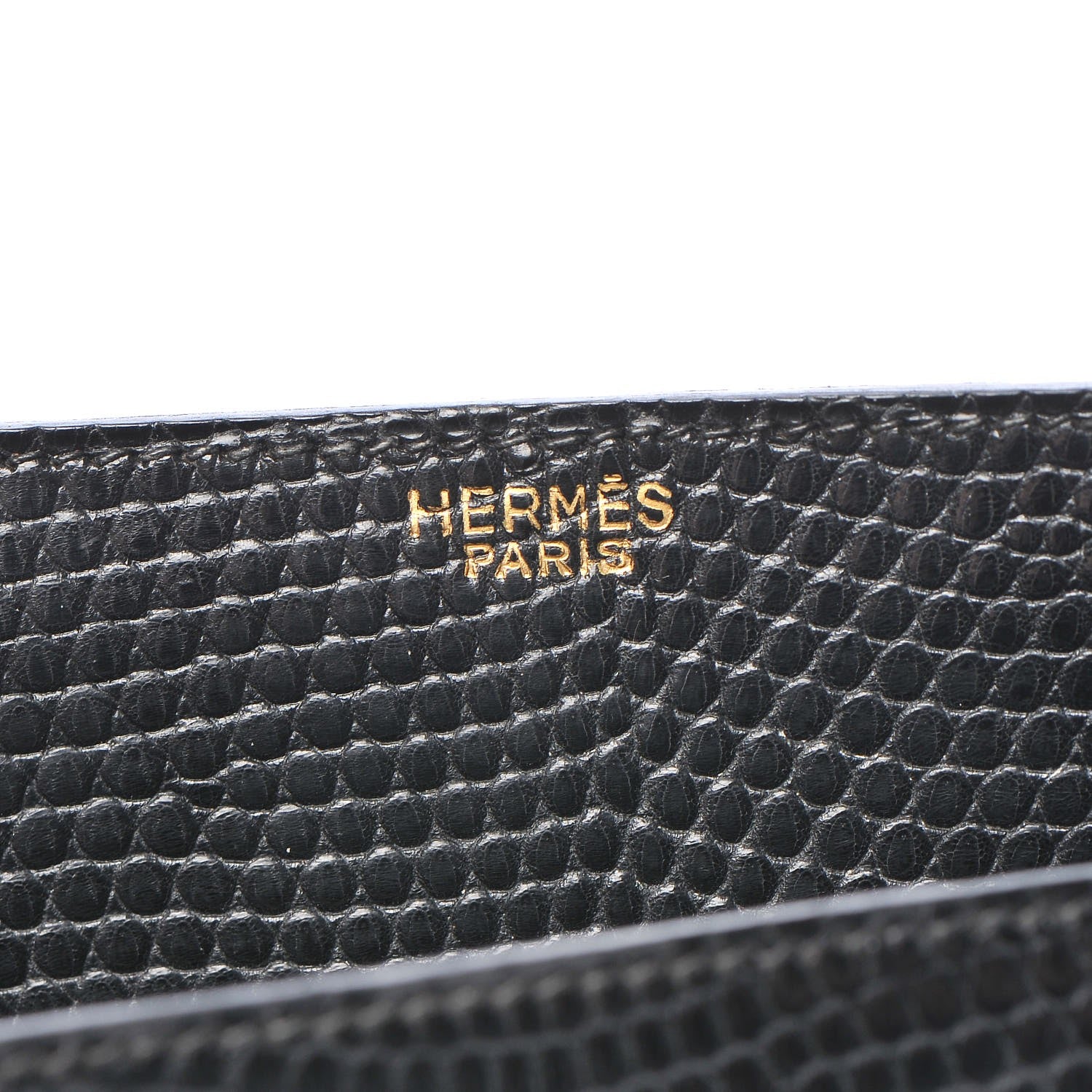 Hermes Lizard Sac Cordeliere Black 8 of 22