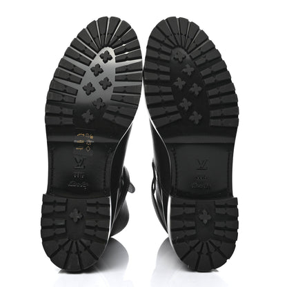 Louis Vuitton Calfskin Monogram Discovery Flat Ankle Boots 39.5 Black 5 of 7