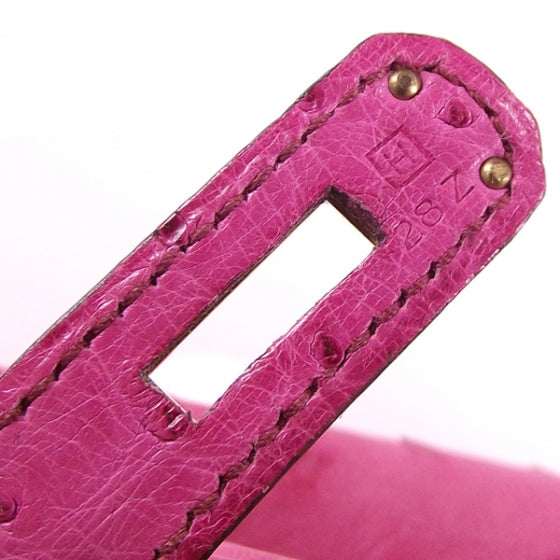 Ostrich Birkin 30 Fuchsia