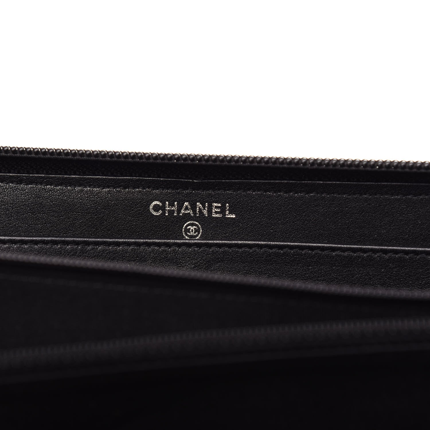 Chanel Caviar Timeless CC Large Gusset Zip Around Wallet Black 6 of 9
