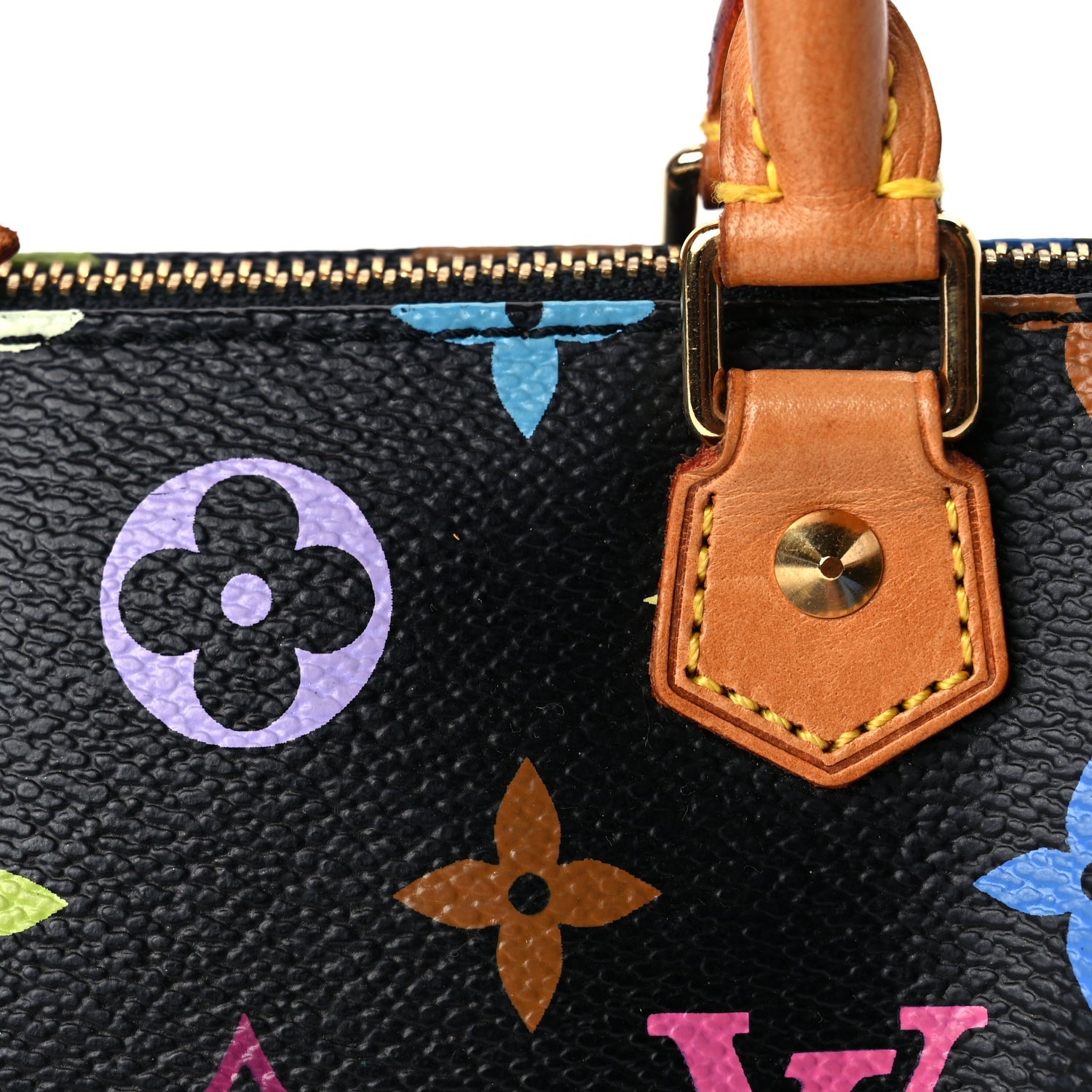 Louis Vuitton Monogram Multicolor Mini Sac HL Speedy Black 6 of 8