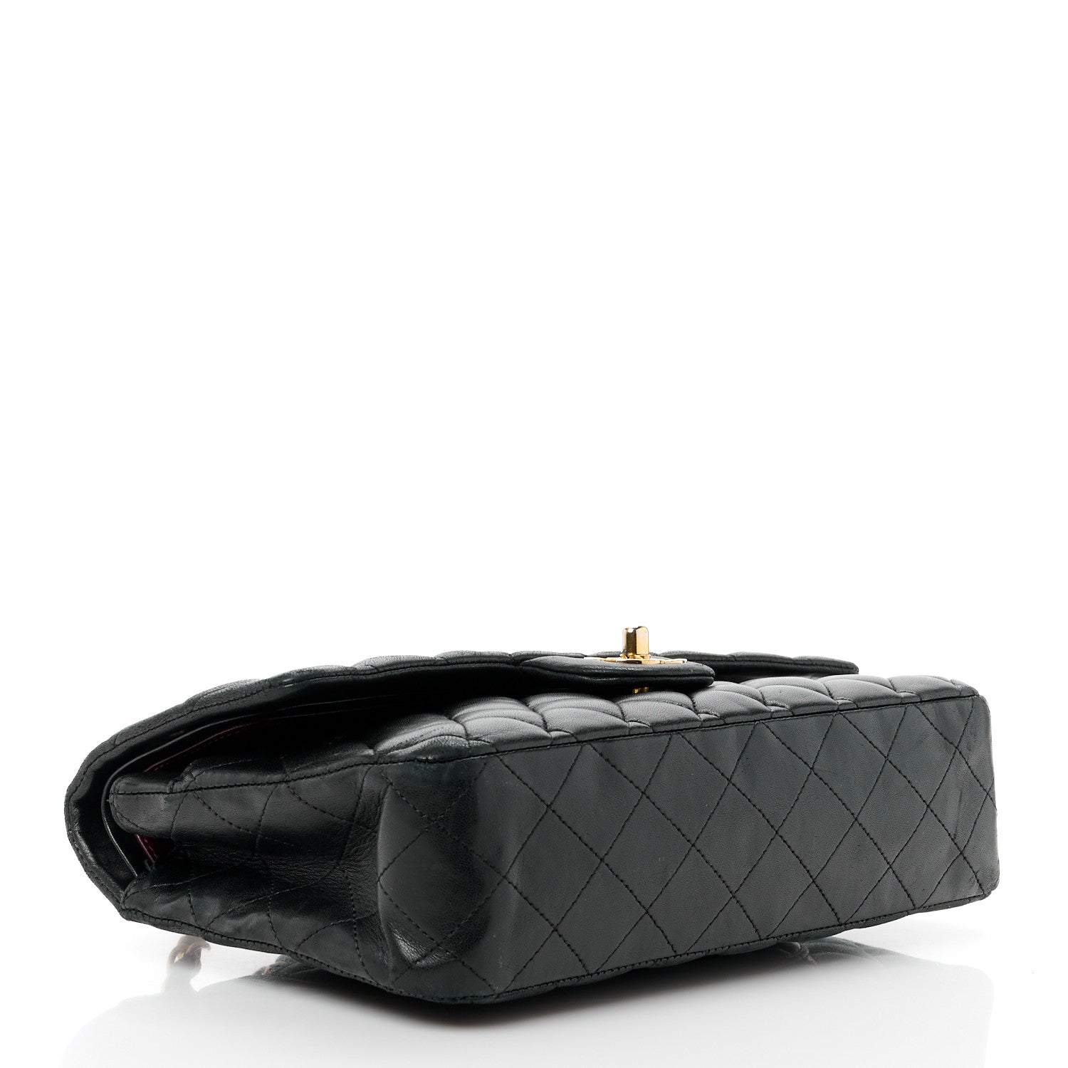 Chanel Lambskin Quilted Medium Double Flap Black 4 of 14