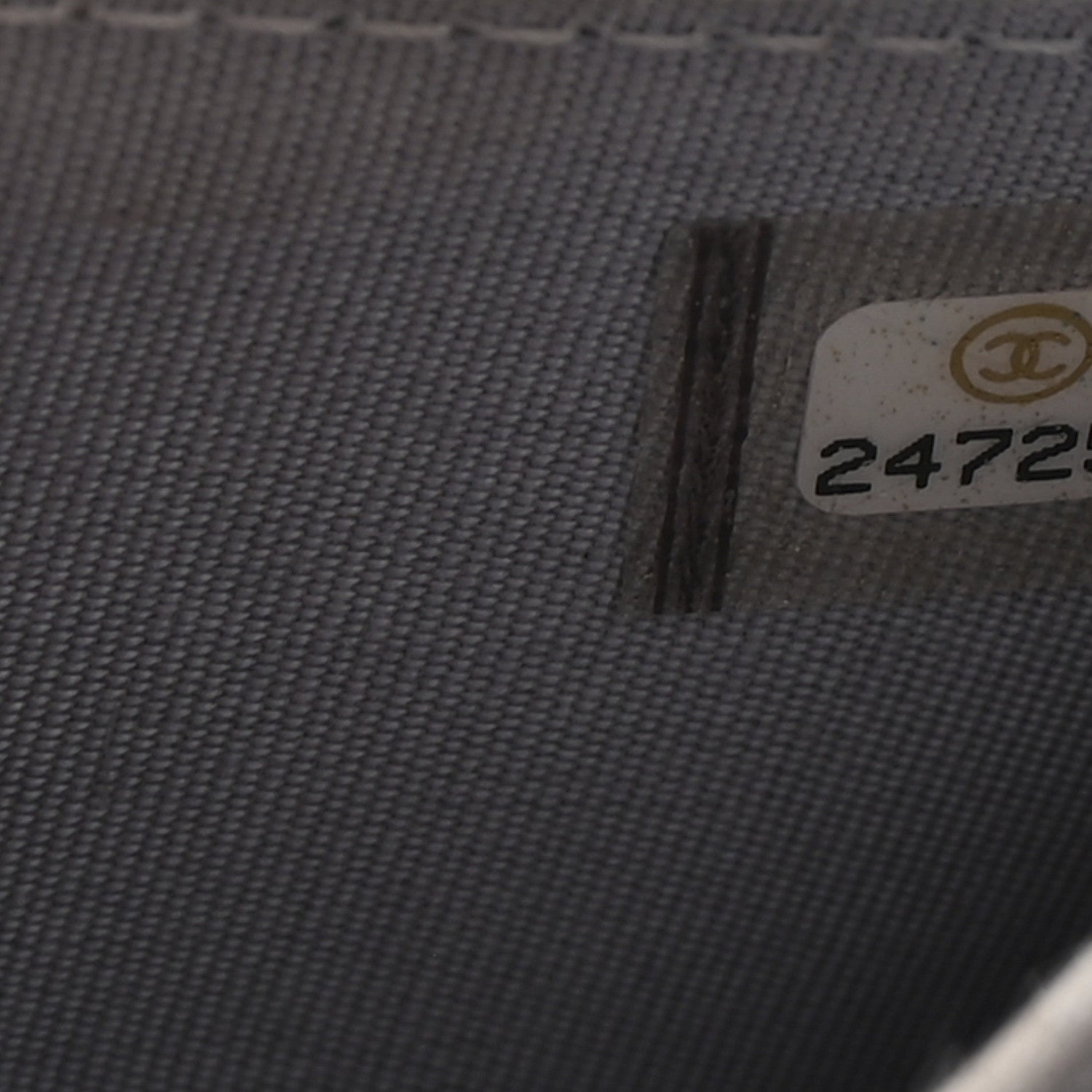 Chanel Caviar Chevron Quilted Card Holder Flap Wallet Grey 8 of 9