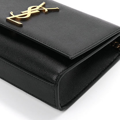 Saint Laurent Grain De Poudre Medium Classic Monogram Kate Satchel Black 8 of 8