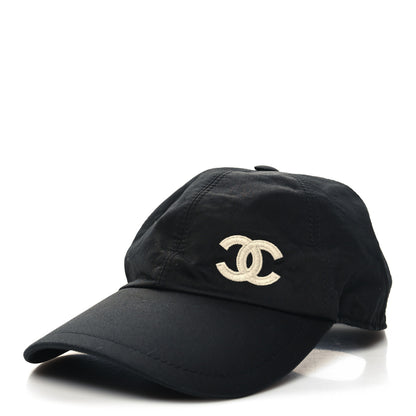 Chanel Cotton CC Cap Hat Black 1 of 9