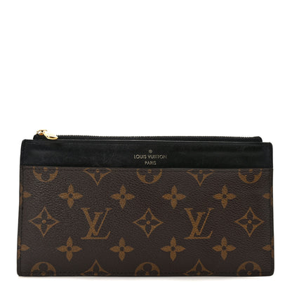 Louis Vuitton Monogram Slim Purse Black 1 of 10