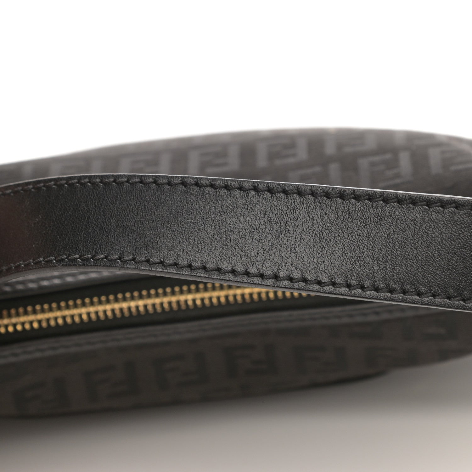 Fendi Zucchino Cuoio Chef Pocket Shoulder Bag Black 10 of 16