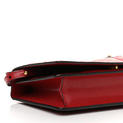 Givenchy Goatskin Quilted GV3 Strap Wallet Vermillon 10 of 14