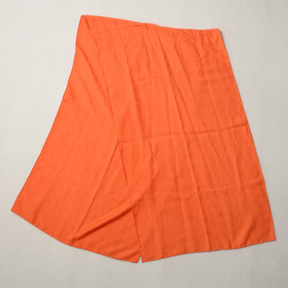 Hermes Cashmere Silk Faconnee Petit H Muffler Scarf Orange 3 of 3