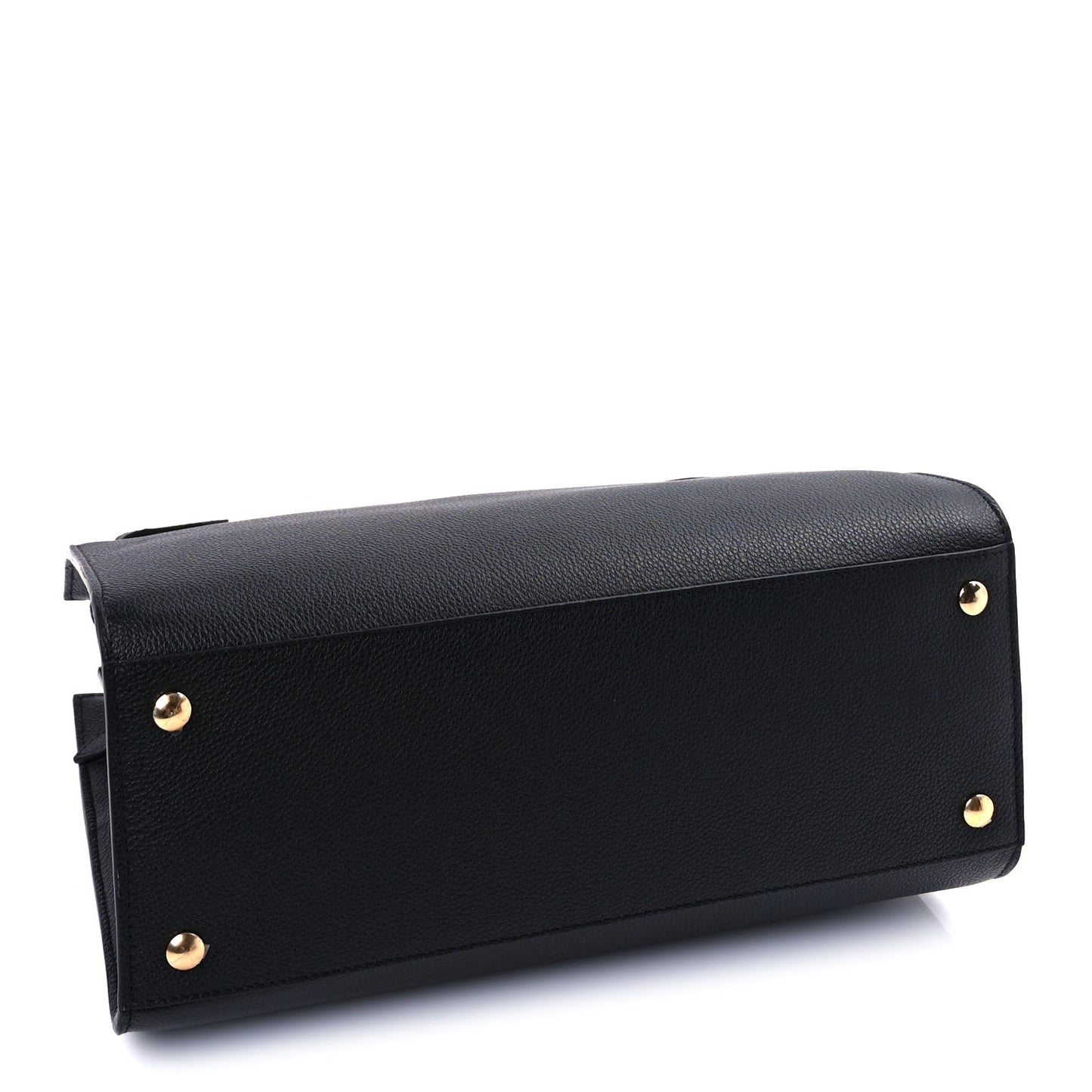 Grainy Calfskin Small Title Bag Black