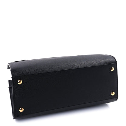 Burberry Grainy Calfskin Small Title Bag Black 3 of 8
