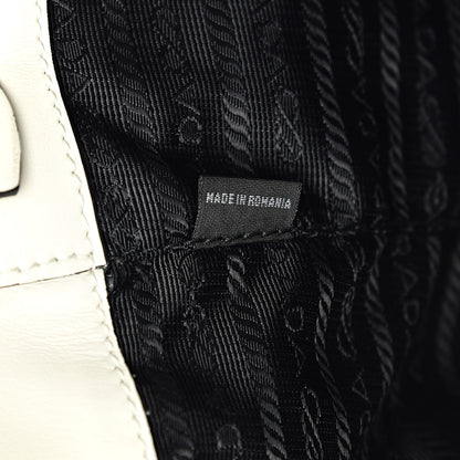 Prada Saffiano Soft Calfskin Zippered Tote White 7 of 11