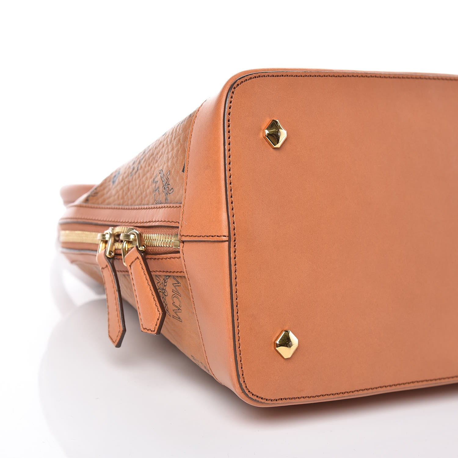 MCM Visetos Heritage Bowler Bag Cognac 10 of 11