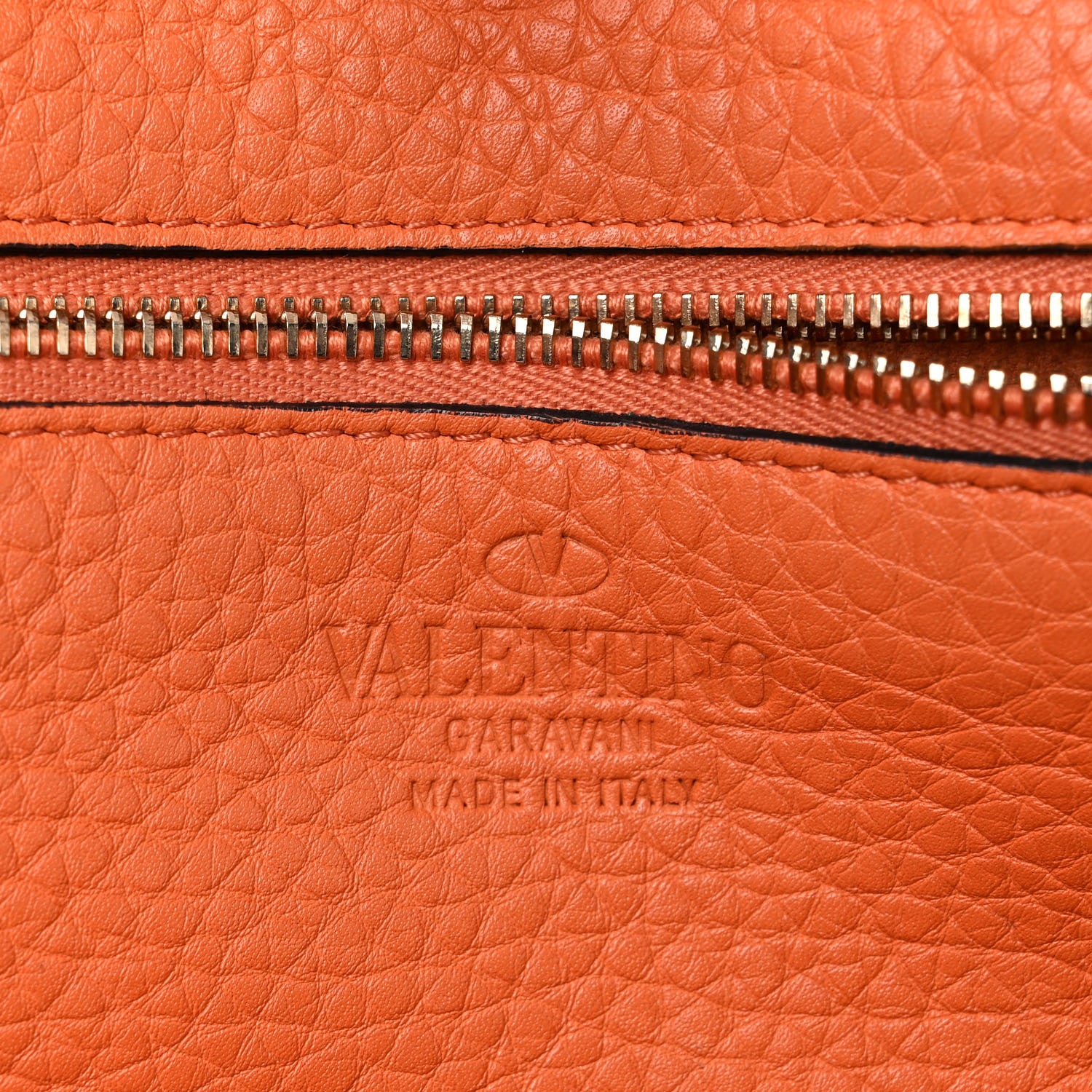 Valentino Garavani Pebbled Calfskin Medium Rockstud Tote Melon Sorbet 5 of 14