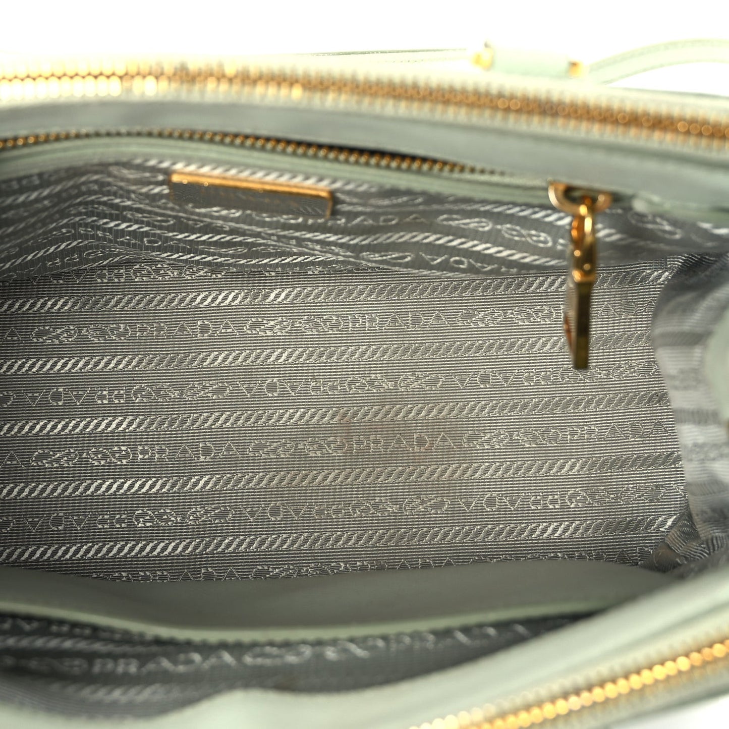 Saffiano Small Galleria Double Zip Tote Acqua