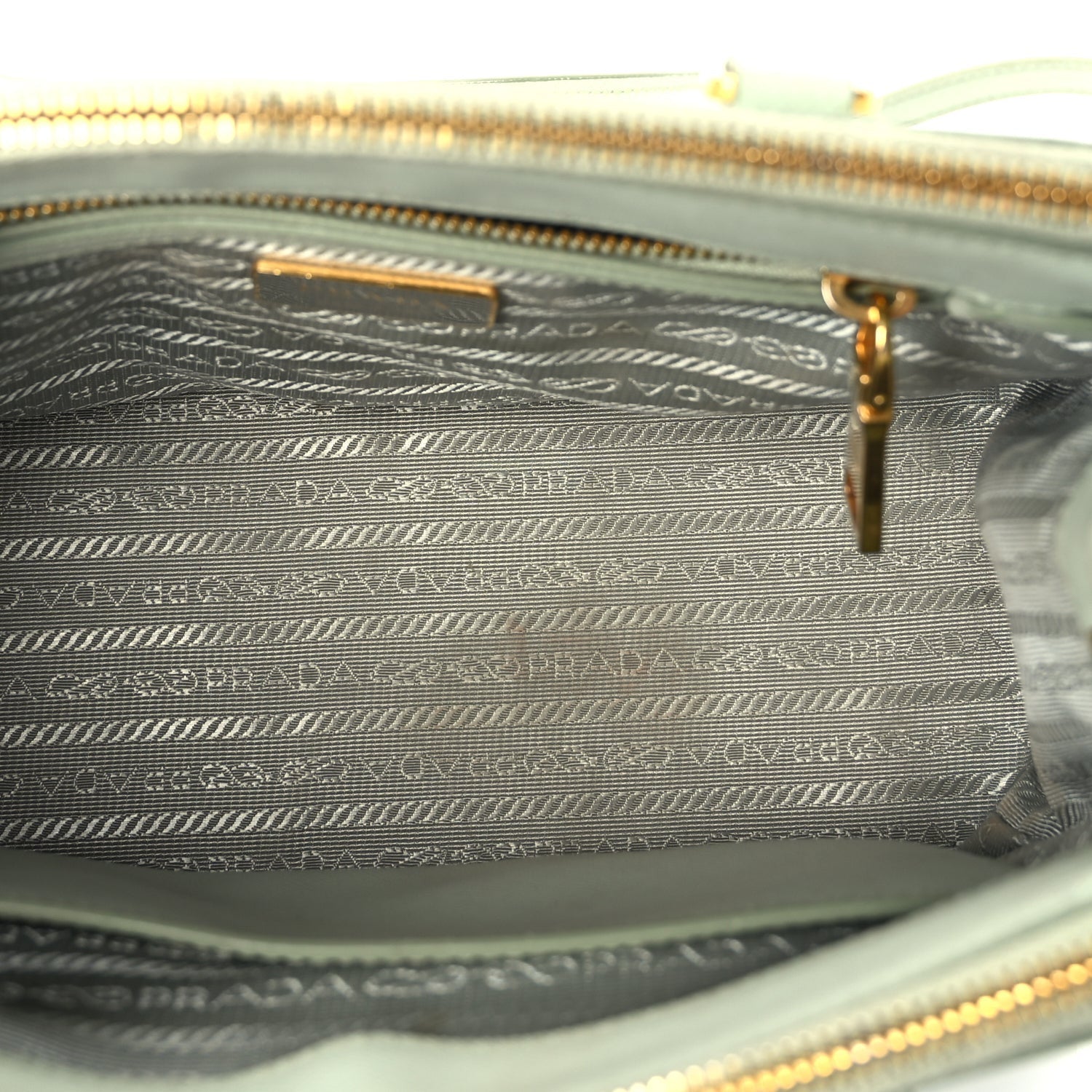 Prada Saffiano Small Galleria Double Zip Tote Acqua 4 of 8