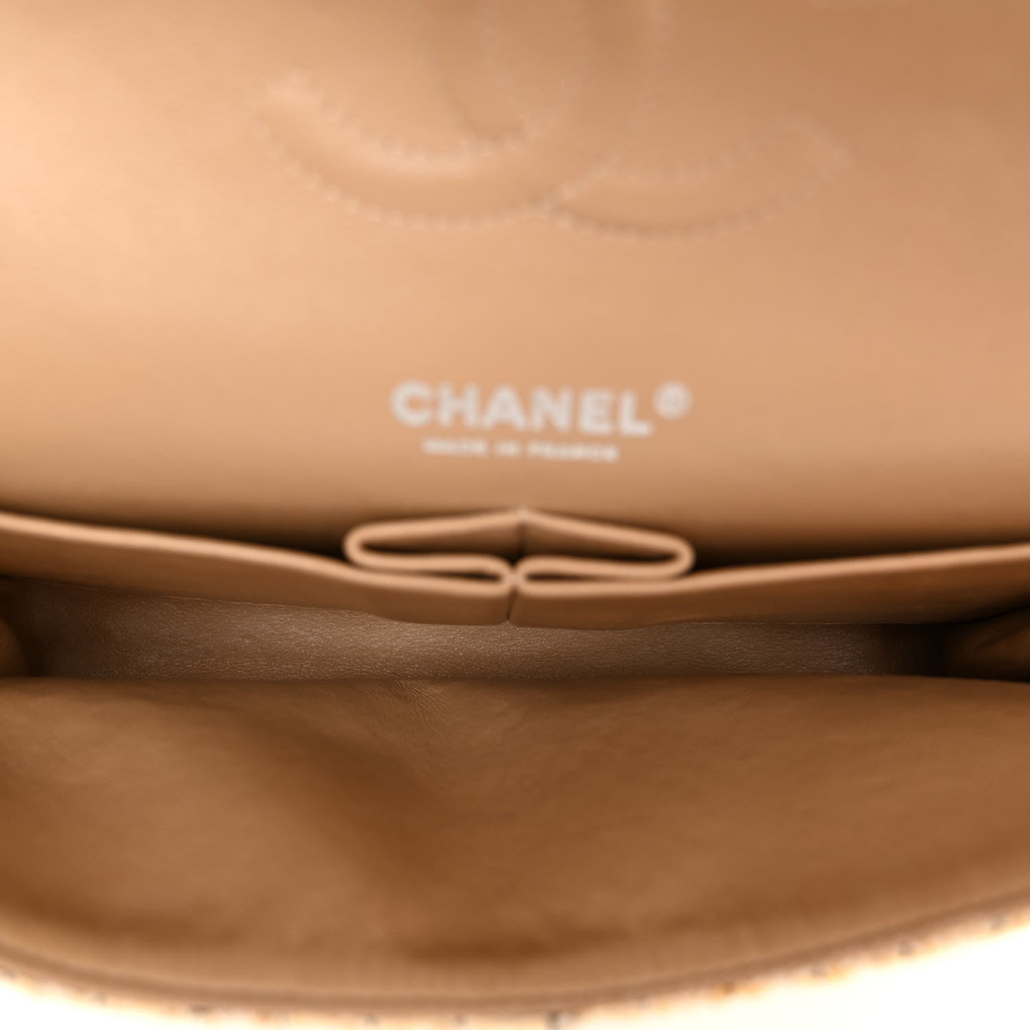 Chanel Tweed Quilted Medium Double Flap Beige Multicolor 5 of 13