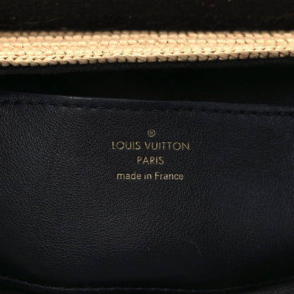 Louis Vuitton Calfskin Raffia Twist Shoulder Bag MM Black 6 of 8