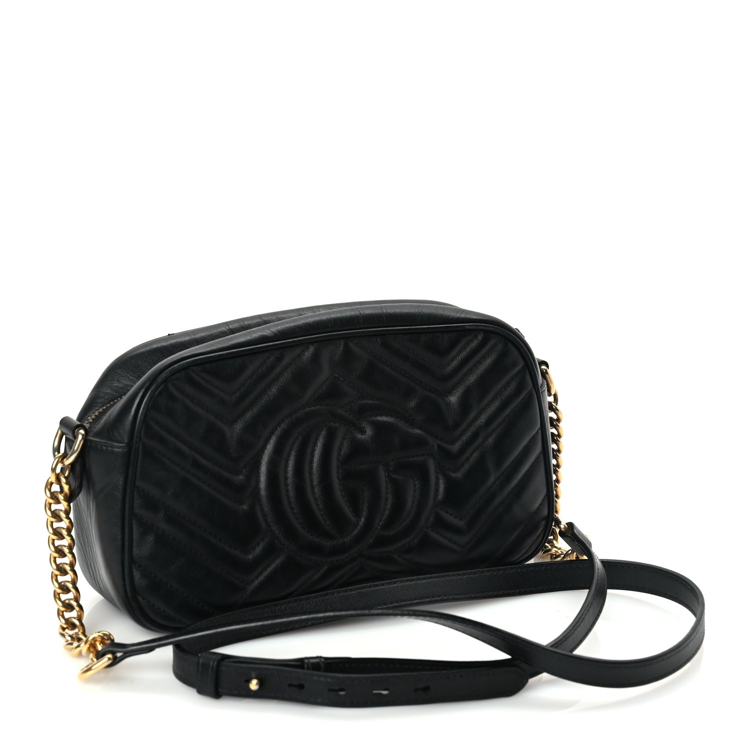 Gucci Calfskin Matelasse Small GG Marmont Chain Shoulder Bag 2 of 9