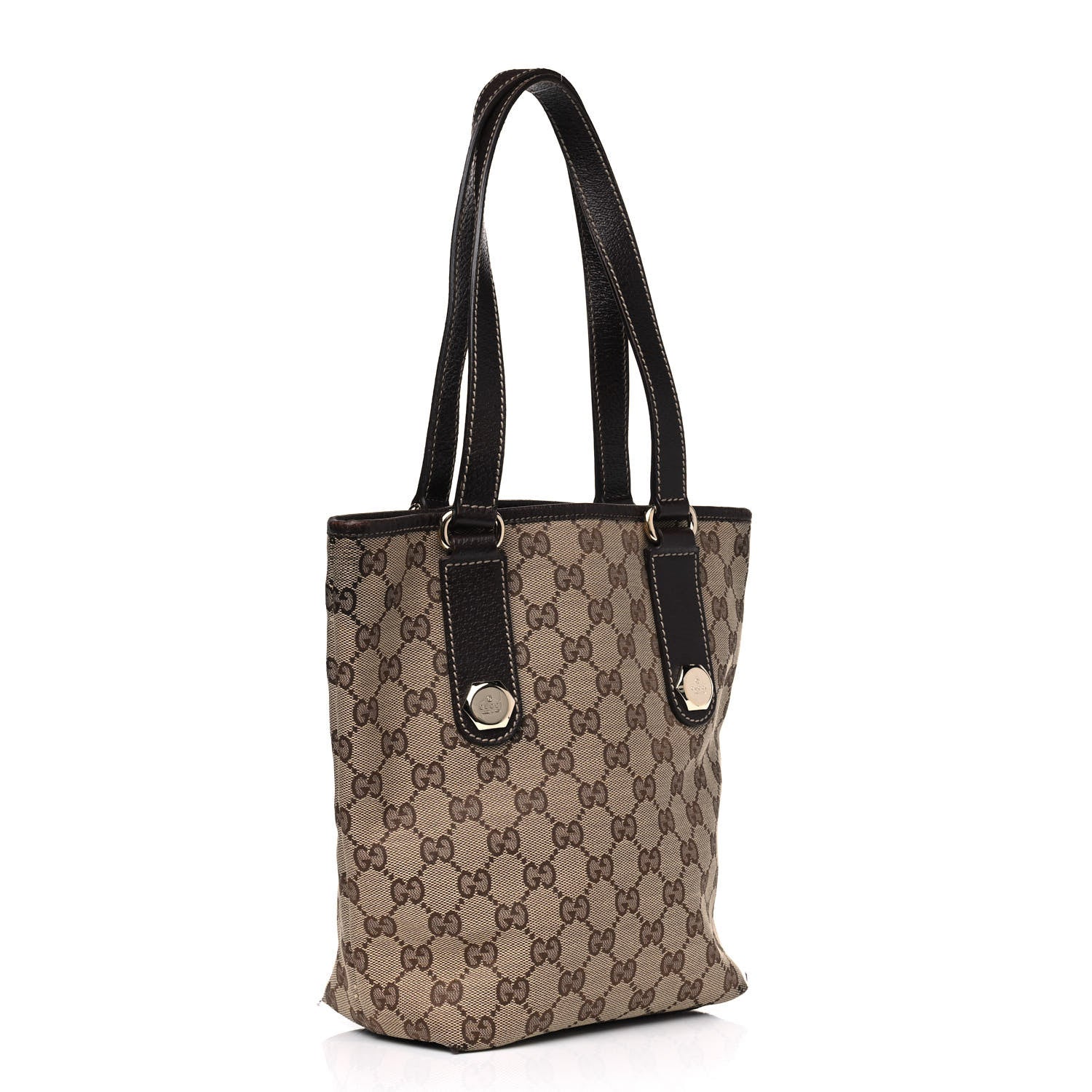 Gucci Monogram Small Charmy Tote Dark Brown 2 of 6