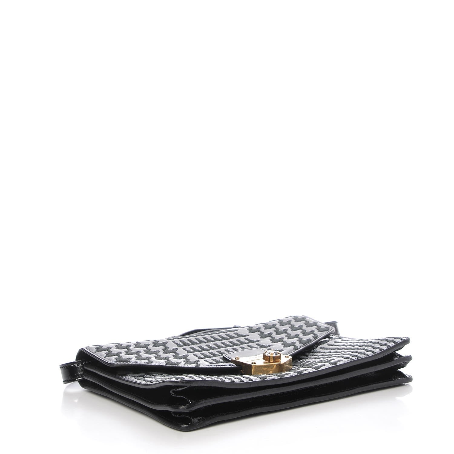 Saint Laurent Patent Embossed Flap Shoulder Bag Black 4 of 7