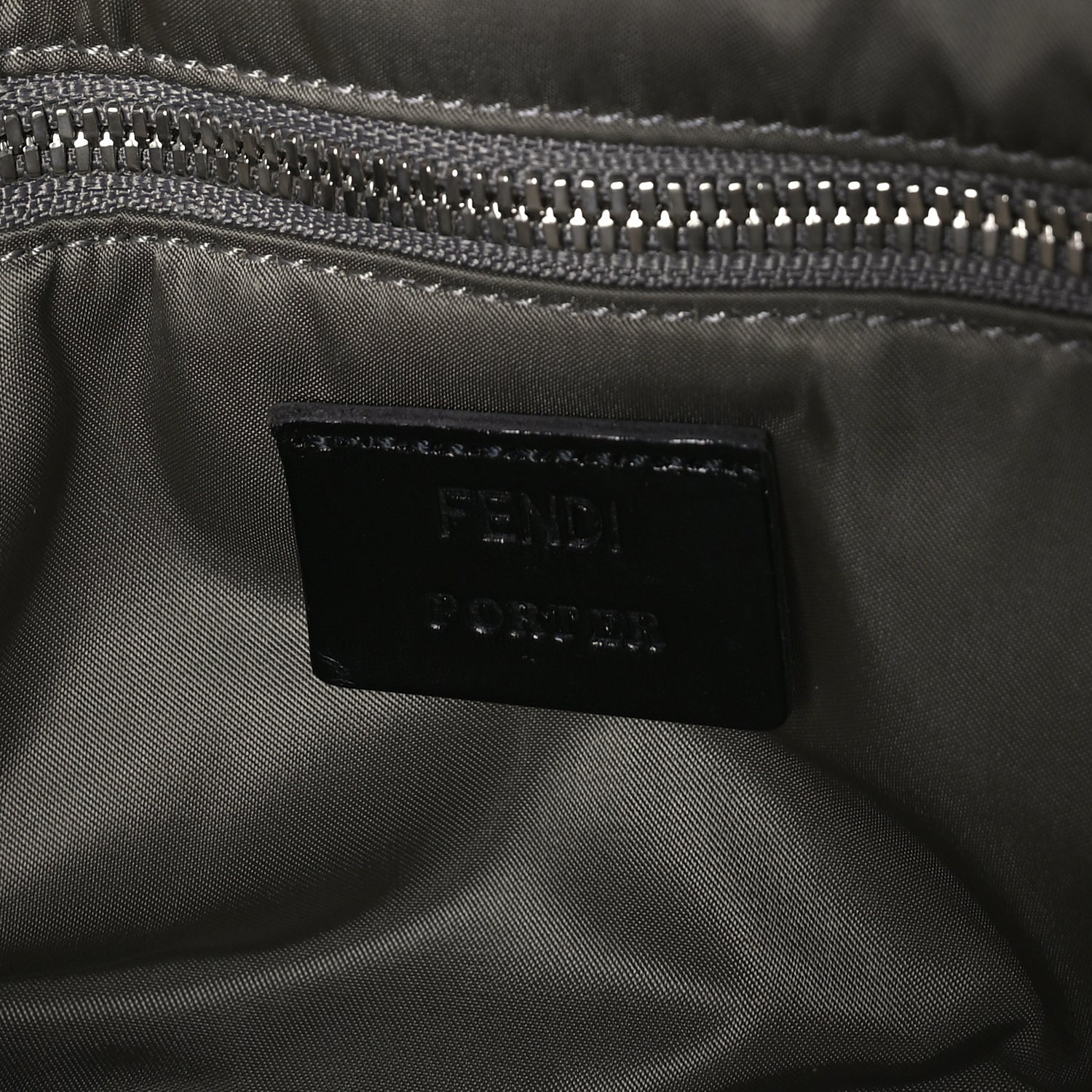 Fendi X PORTER Nylon Regular Belt Baguette Bag Khaki 5 of 7