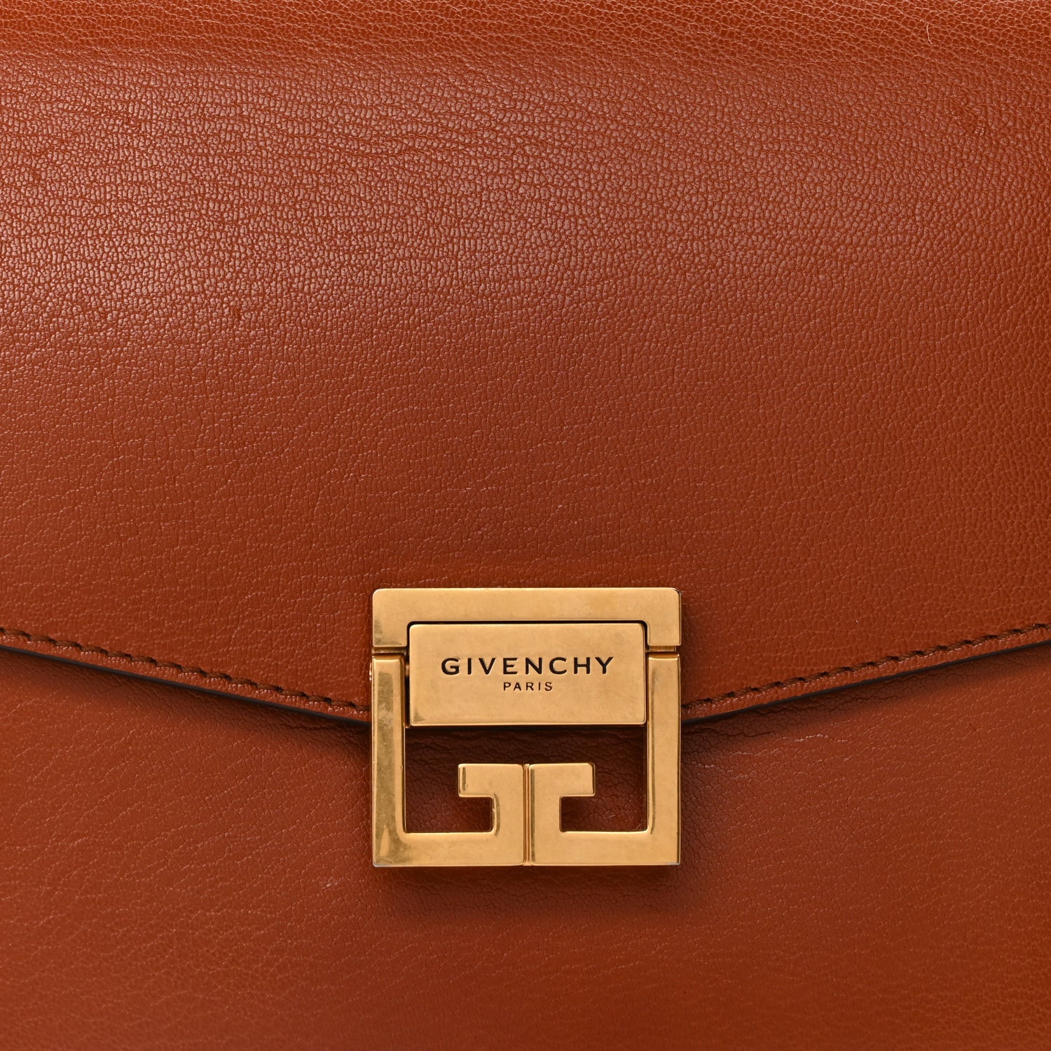 Givenchy Goatskin Suede Medium GV3 Shoulder Bag  Chestnut 6 of 8