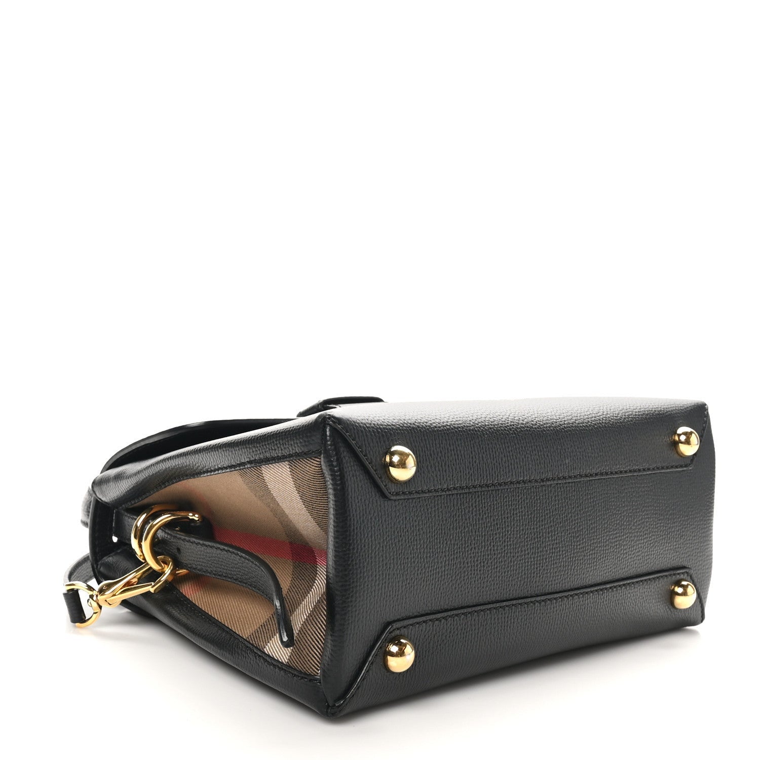 Burberry Derby Calfskin House Check Small Camberley Black 4 of 7
