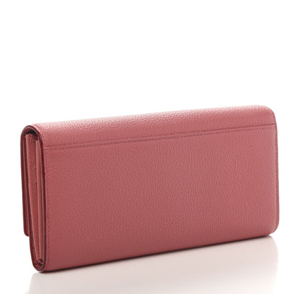 MCM Grained Calfskin Large Tri-Fold Flap Wallet Coral Blush 3 of 7