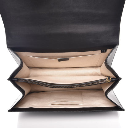 Gucci Moon Calfskin Web Large Dionysus Bamboo Top Handle Bag Black 8 of 15