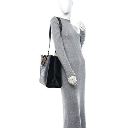 Fendi Vitello King Plexiglass Medium Fendi Sunshine Shopper Tote Black 3 of 9