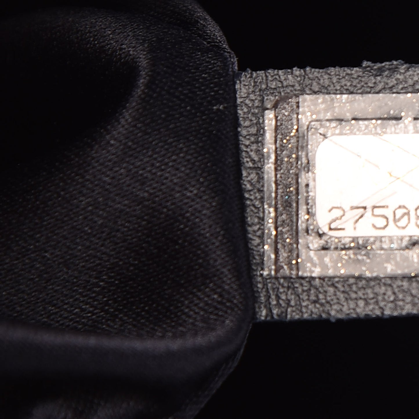 Lambskin Sequins Medium Single Flap Navy Blue White