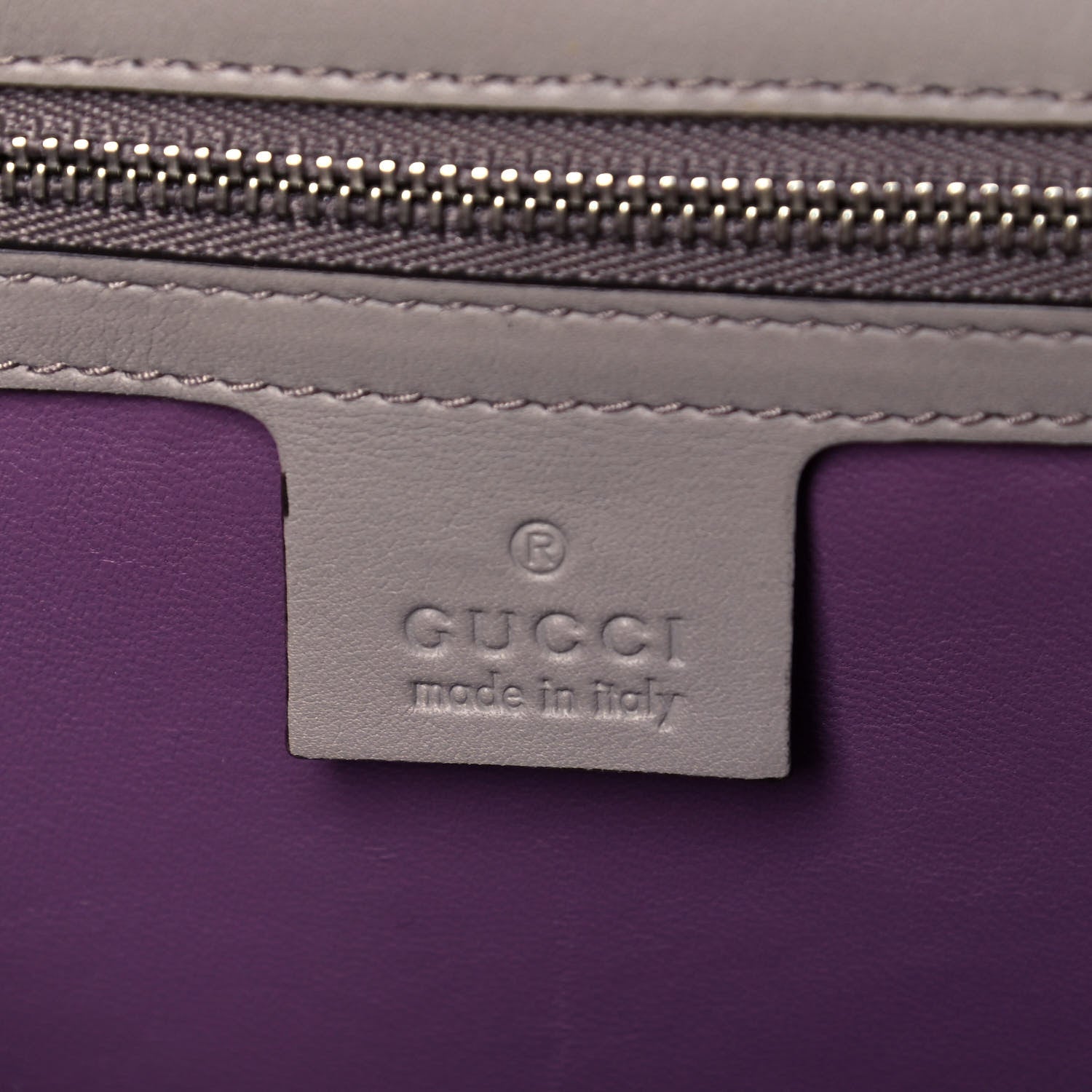 Gucci Calfskin Lady Bamboo Shoulder Bag Grey 5 of 10