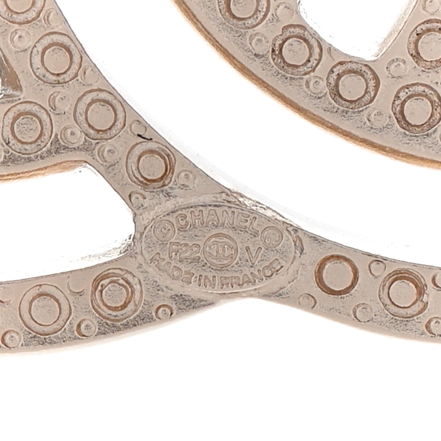 Crystal CC Brooch Light Gold